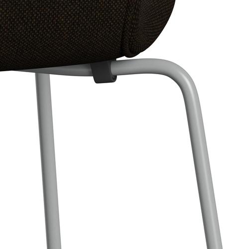 [product_category]-Fritz Hansen 3107 Chair Full Upholstery, Nine Grey/Hallingdal Black/Brown-Fritz Hansen-3107FU-HAL370-DRNIGR-FRI-7