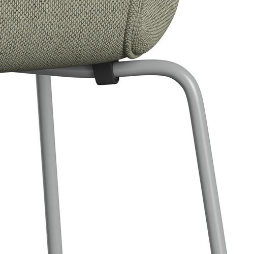 [product_category]-Fritz Hansen 3107 Chair Full Upholstery, Nine Grey/Re Wool Lime Green/Natural-Fritz Hansen-3107FU-REW408-DRNIGR-FRI-7