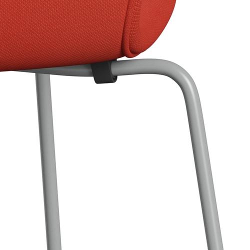 [product_category]-Fritz Hansen 3107 Chair Full Upholstery, Nine Grey/Steelcut Light Red-Fritz Hansen-3107FU-STI550-DRNIGR-FRI-7