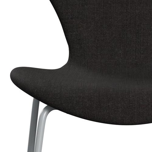 [product_category]-Fritz Hansen 3107 Chair Full Upholstery, Silver Grey/Canvas Black-Fritz Hansen-3107FU-CA0174-SIGREY-FRI-6