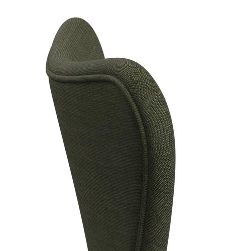 [product_category]-Fritz Hansen 3107 Chair Full Upholstery, Silver Grey/Canvas Moss Green-Fritz Hansen-3107FU-CA0926-SIGREY-FRI-5