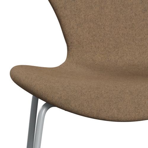 [product_category]-Fritz Hansen 3107 Chair Full Upholstery, Silver Grey/Divina Md Café Latte-Fritz Hansen-3107FU-DMD453-SIGREY-FRI-6