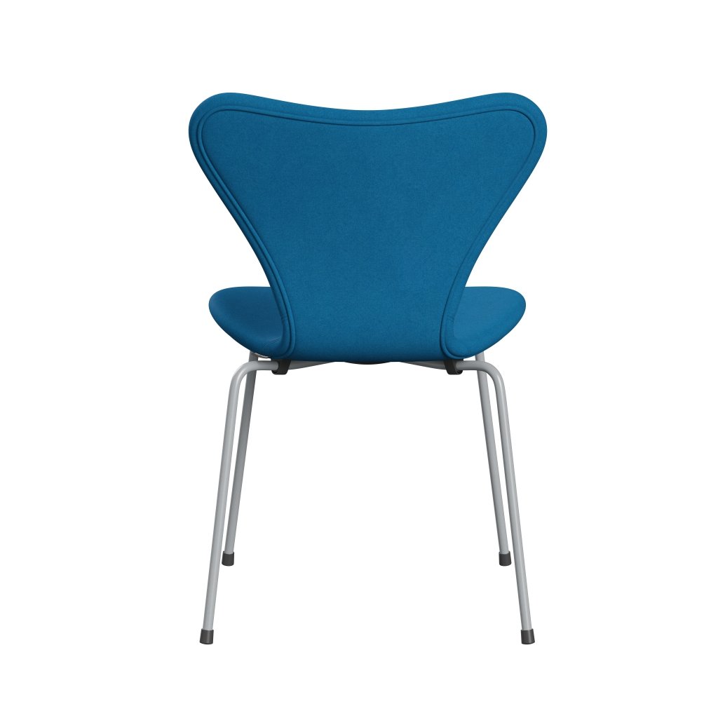 [product_category]-Fritz Hansen 3107 Chair Full Upholstery, Silver Grey/Divina Turquoise-Fritz Hansen-3107FU-DIV826-SIGREY-FRI-4