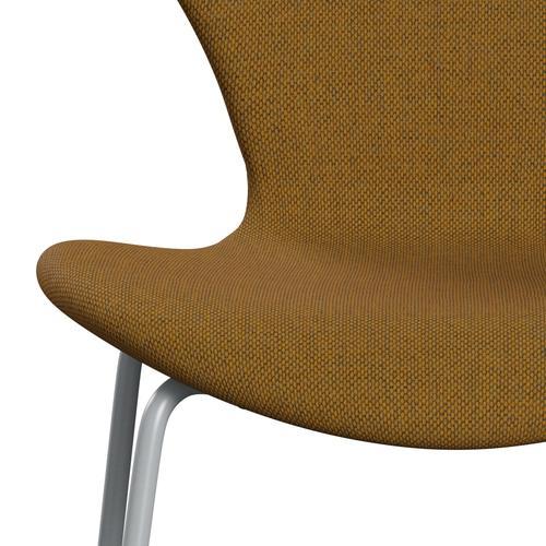 [product_category]-Fritz Hansen 3107 Chair Full Upholstery, Silver Grey/Re Wool Saffron/Natural-Fritz Hansen-3107FU-REW448-SIGREY-FRI-6