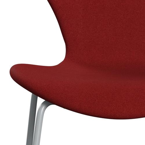 [product_category]-Fritz Hansen 3107 Chair Full Upholstery, Silver Grey/Tonus Burnt Red-Fritz Hansen-3107FU-TON207-SIGREY-FRI-6