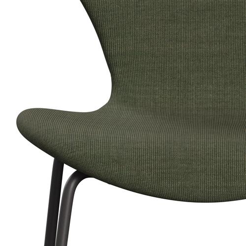 [product_category]-Fritz Hansen 3107 Chair Full Upholstery, Warm Graphite/Canvas Moss Green-Fritz Hansen-3107FU-CA0926-WARGRA-FRI-6