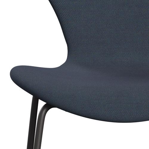 [product_category]-Fritz Hansen 3107 Chair Full Upholstery, Warm Graphite/Steelcut Trio Olive Green/Turquoise-Fritz Hansen-3107FU-STR883-WARGRA-FRI-6