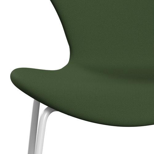 [product_category]-Fritz Hansen 3107 Chair Full Upholstery, White/Capture Moss Green-Fritz Hansen-3107FU-CP6501-DRWH-FRI-6