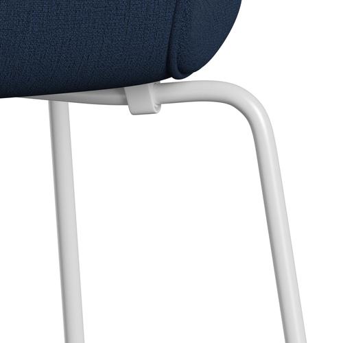 [product_category]-Fritz Hansen 3107 Chair Full Upholstery, White/Christianshavn Blue-Fritz Hansen-3107FU-CH1154-DRWH-FRI-7