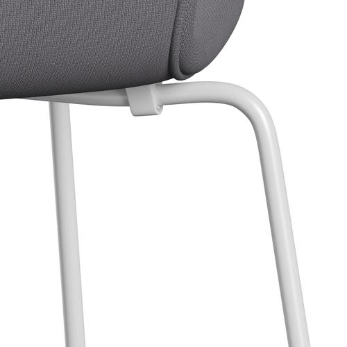 [product_category]-Fritz Hansen 3107 Chair Full Upholstery, White/Fame Grey (F60078)-Fritz Hansen-3107FU-F60078-DRWH-FRI-7