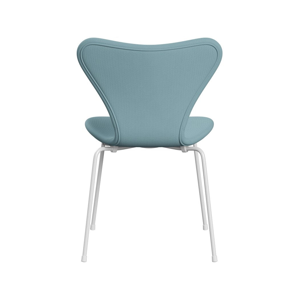 [product_category]-Fritz Hansen 3107 Chair Full Upholstery, White/Fame Turquoise Light-Fritz Hansen-3107FU-F67068-DRWH-FRI-4