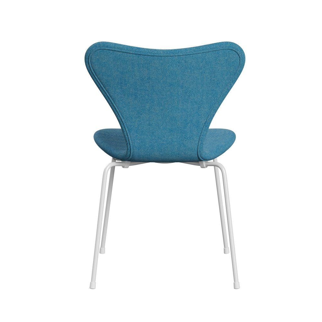 [product_category]-Fritz Hansen 3107 Chair Full Upholstery, White/Hallingdal White/Turquoise-Fritz Hansen-3107FU-HAL840-DRWH-FRI-4