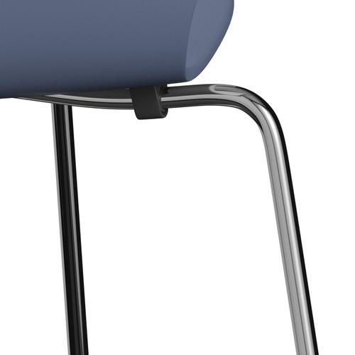 [product_category]-Fritz Hansen 3107 Chair Unupholstered, Chrome/Lacquered Dusk Blue-Fritz Hansen-3107-LA850-CST-FRI-7