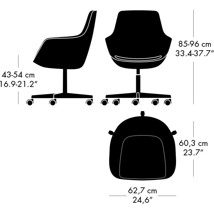 Fritz Hansen Liten giraff rotera tyg kristenskavn, mörkröd uni