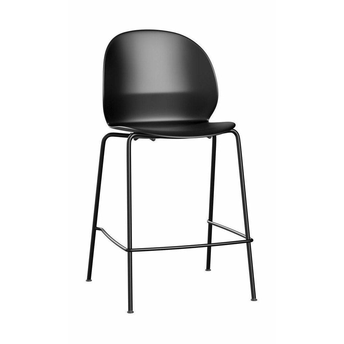 [product_category]-Fritz Hansen N02 Recycle Low Bar Stool, Black/Black-Fritz Hansen-N02-40-Black-Black-FRI-1