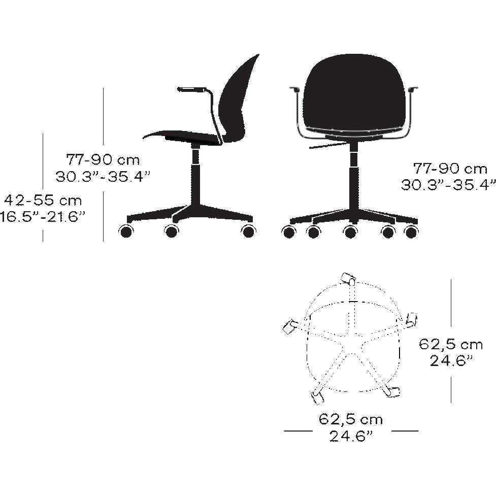 [product_category]-Fritz Hansen N02 Recycle Swivel Armchair, Light Blue/Polished Aluminium-Fritz Hansen-N02-31-Light-Blue-Polished-Aluminium-FRI-2