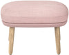 Fritz Hansen Ro Fodskammel Træ, Steelcut Pink/ Canvas Pink