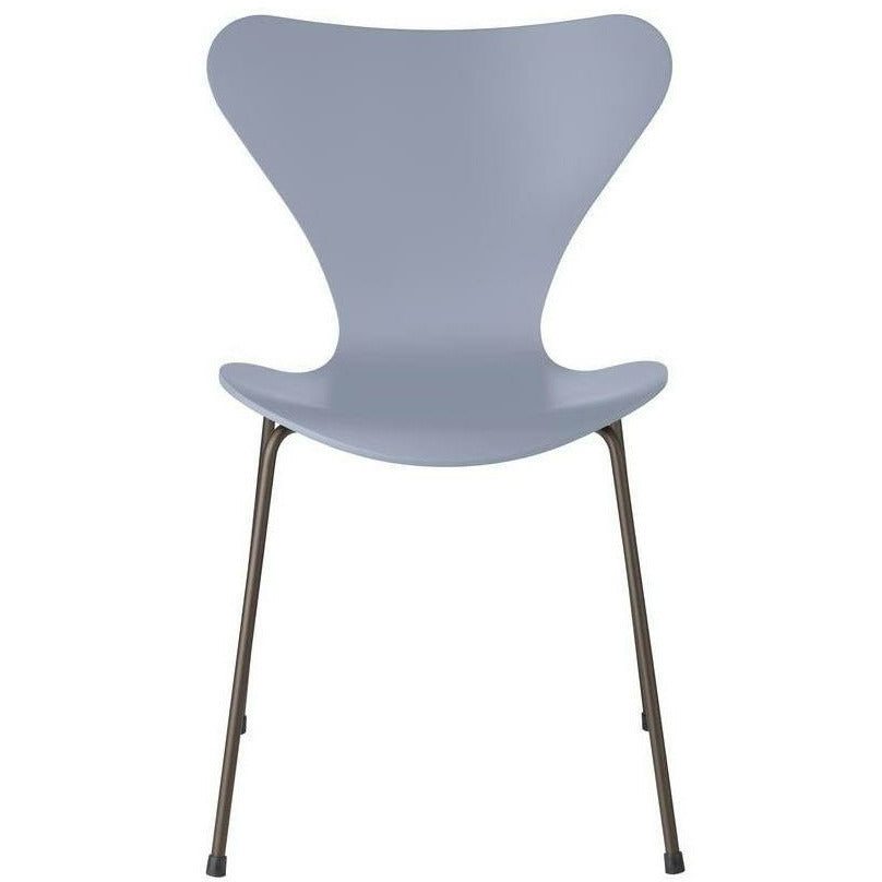 [product_category]-Fritz Hansen Series 7 Chair Lacquered Lavender Blue Shell, Brown Bronze Base-Fritz Hansen-3107-LAKERET-LAVENDER-BROWN-FRI-1