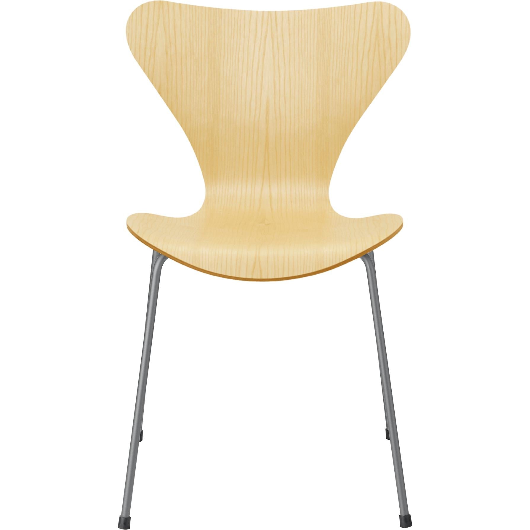 Fritz Hansen Serie 7 -stol Veneer Ask Skald, Silver Grey Ben