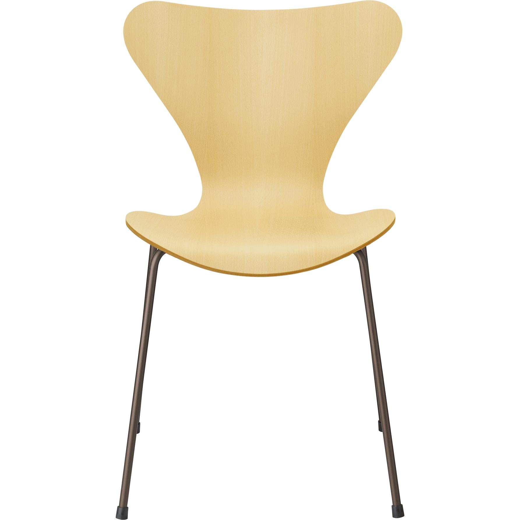 Fritz Hansen Series 7 Stol Finer Bøg Skald, Brown Bronze Ben