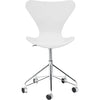 Fritz Hansen Serie 7 Rotarchair fullt lackerad vit