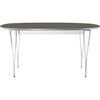 Fritz Hansen Super-Ellipse Udtræksbord Forkromet 100x170/270 Cm, Grey Bromo Laminat