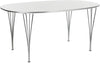 Fritz Hansen Super-Ellipse Bord 100x170 Cm, Hvid Laminat