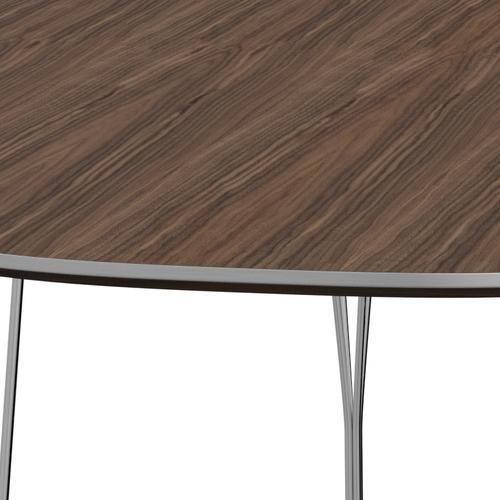 [product_category]-Fritz Hansen Superellipse Dining Table Chrome/Walnut Veneer, 240x120 Cm-Fritz Hansen-B614-WAL001-SPAL-CST-FRI-4