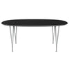 Fritz Hansen Superellipse Spisebord Nine Grey/Sort Laminat, 180x120 Cm