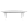 Fritz Hansen Superellipse Spisebord Hvid/Hvid Laminat, 240x120 Cm