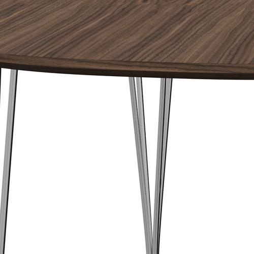 [product_category]-Fritz Hansen Superellipse Extendable Table Chrome/Walnut Veneer With Walnut Table Edge, 270x100 Cm-Fritz Hansen-B620-WAL001-WAL001-CST-FRI-4