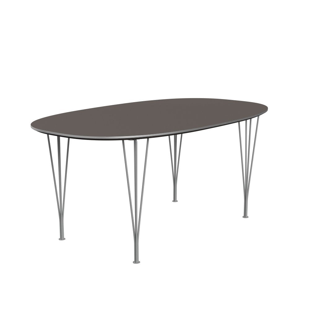 [product_category]-Fritz Hansen Superellipse Extending Table Grey Powder Coated/Grey Fenix Laminates, 270x100 Cm-Fritz Hansen-B620-FXGRL-SPAL-GRBA-FRI-2