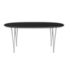 Fritz Hansen Superellipse Udtræksbord Nine Grey/Sort Laminat, 270x100 Cm