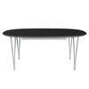 Fritz Hansen Superellipse Udtræksbord Silver Grey/Sort Laminat, 300x120 Cm