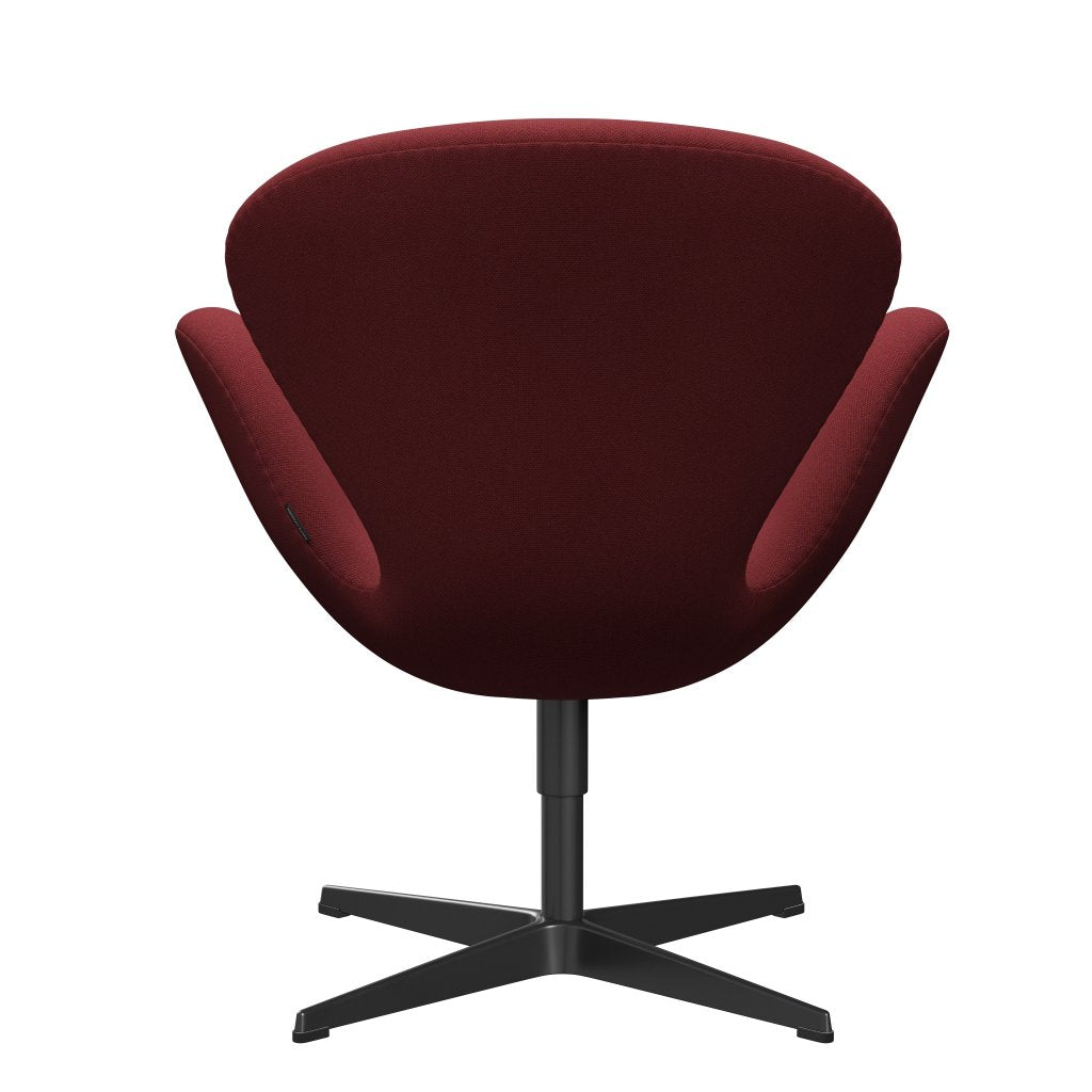 [product_category]-Fritz Hansen Swan Lounge Chair, Black Lacquered/Steelcut Trio Dark Red-Fritz Hansen-3320-STR686-BLLA-FRI-4