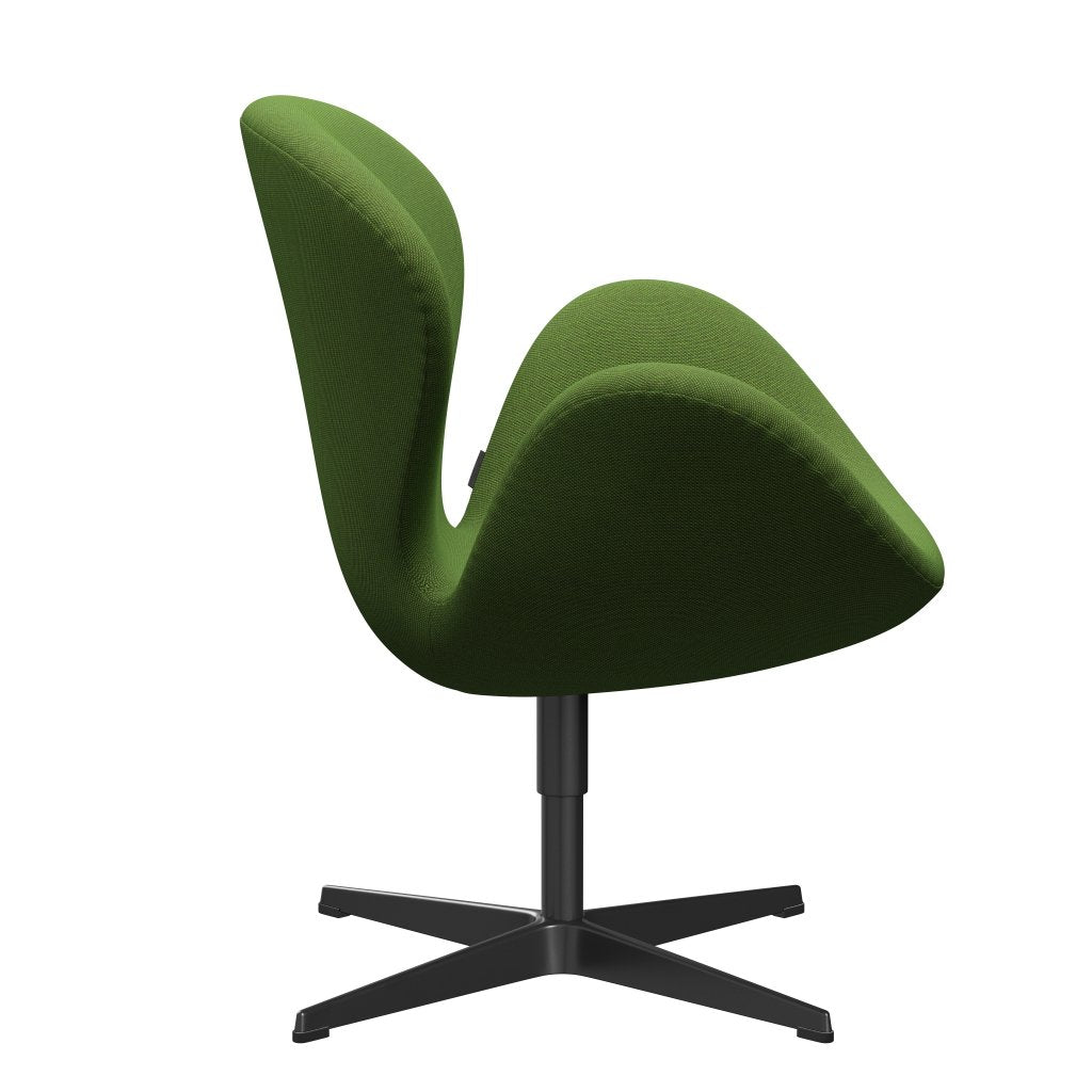 [product_category]-Fritz Hansen Swan Lounge Chair, Black Lacquered/Steelcut Trio Grass Green-Fritz Hansen-3320-STR953-BLLA-FRI-3