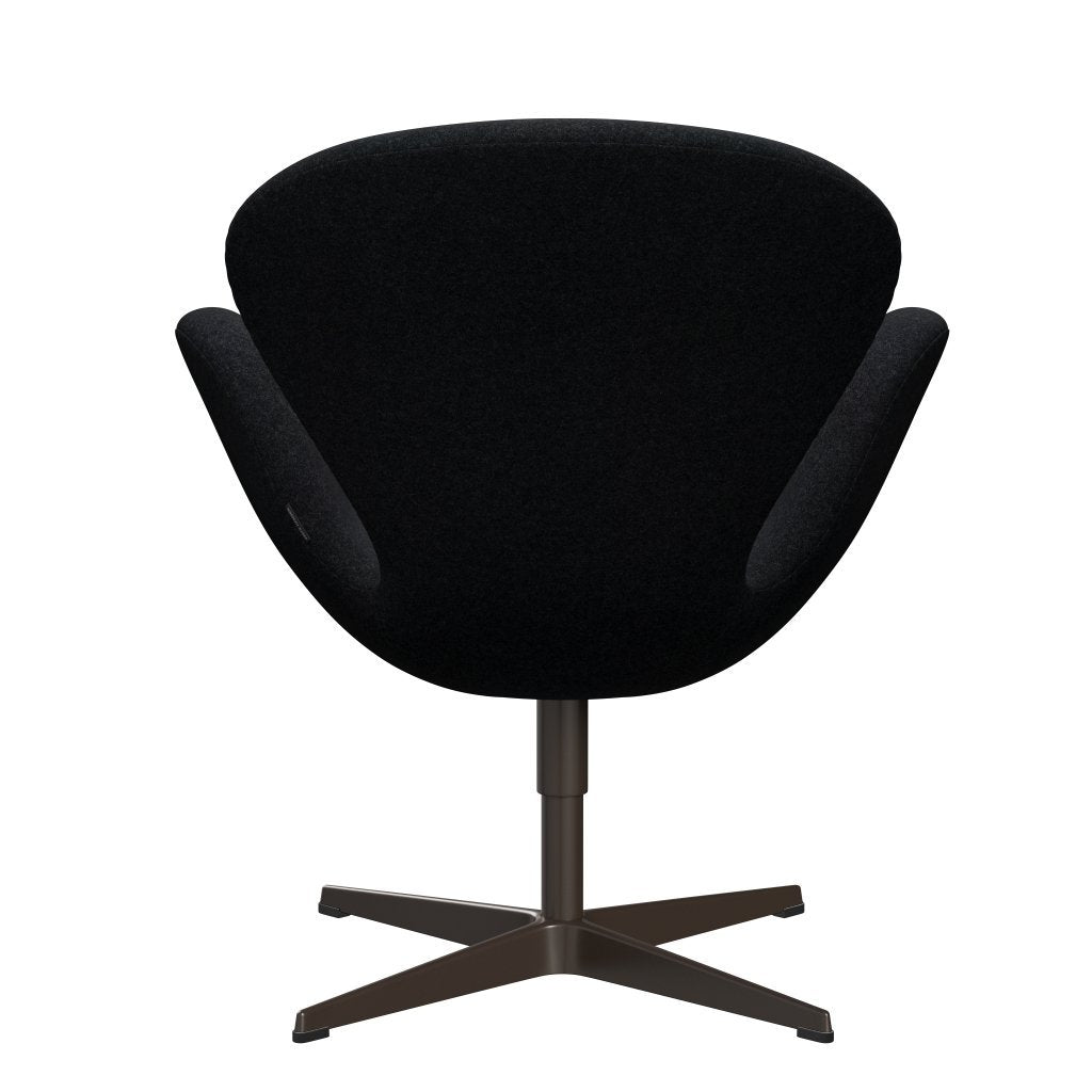 [product_category]-Fritz Hansen Swan Lounge Chair, Brown Bronze/Divina Md Black-Fritz Hansen-3320-DMD193-BBBASE-FRI-4