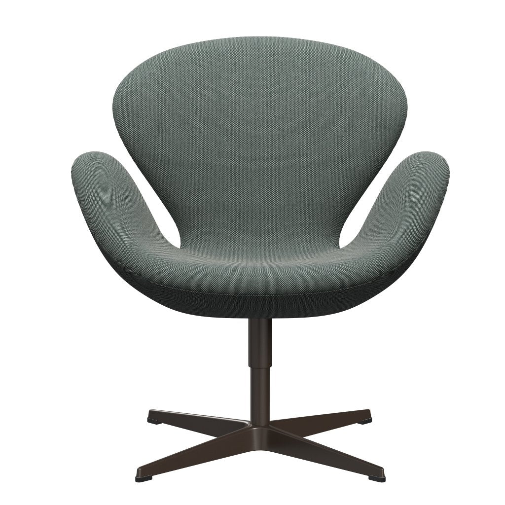 [product_category]-Fritz Hansen Swan Lounge Chair, Brown Bronze/Steelcut Trio White/Dark Green-Fritz Hansen-3320-STR916-BBBASE-FRI-1