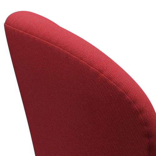 [product_category]-Fritz Hansen Swan Lounge Chair, Satin Brushed Aluminium/Steelcut Trio Red-Fritz Hansen-3320-STR553-SPAL-FRI-5