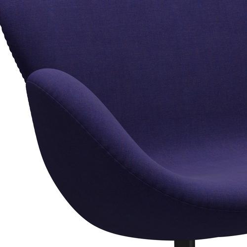 [product_category]-Fritz Hansen Swan Sofa 2 Seater, Black Lacquered/Canvas Eclectic Blue-Fritz Hansen-3321-CA0666-BLLA-FRI-7