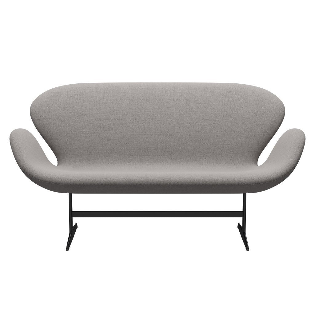 Fritz Hansen Swan Sofa 2-personers, Black Lacquer/Christianshavn Beige