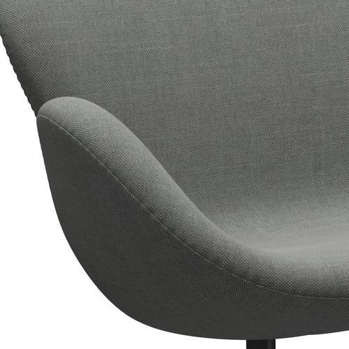 [product_category]-Fritz Hansen Swan Sofa 2 Seater, Black Lacquered/Sunniva Grey-Fritz Hansen-3321-SV242-BLLA-FRI-7