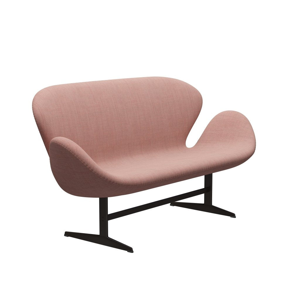 Fritz Hansen Svan soffa 2-personers, brun brons/duk blekrosa