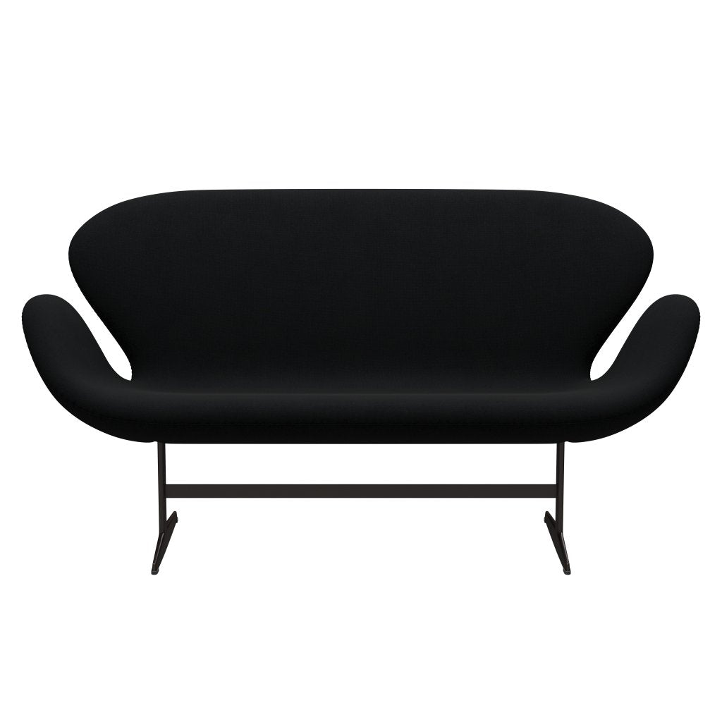 Fritz Hansen Swan Sofa 2-personers, brun brons/Christianshavn svart uni