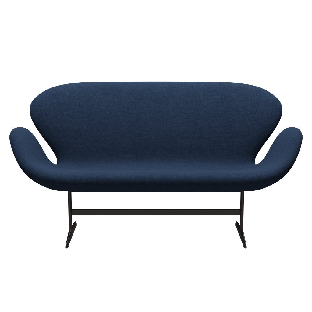 Fritz Hansen Swan Sofa 2-personers, brun brons/kristenhava blå