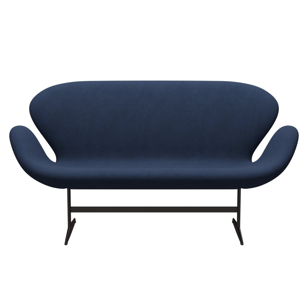 Fritz Hansen Swan Sofa 2-personers, brun brons/Christianshavn mörkblå