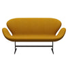 Fritz Hansen Svan soffa 2-personers, brun brons/divina melange orke gul