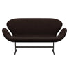 Fritz Hansen Svan soffa 2-personers, brun brons/divina het brun