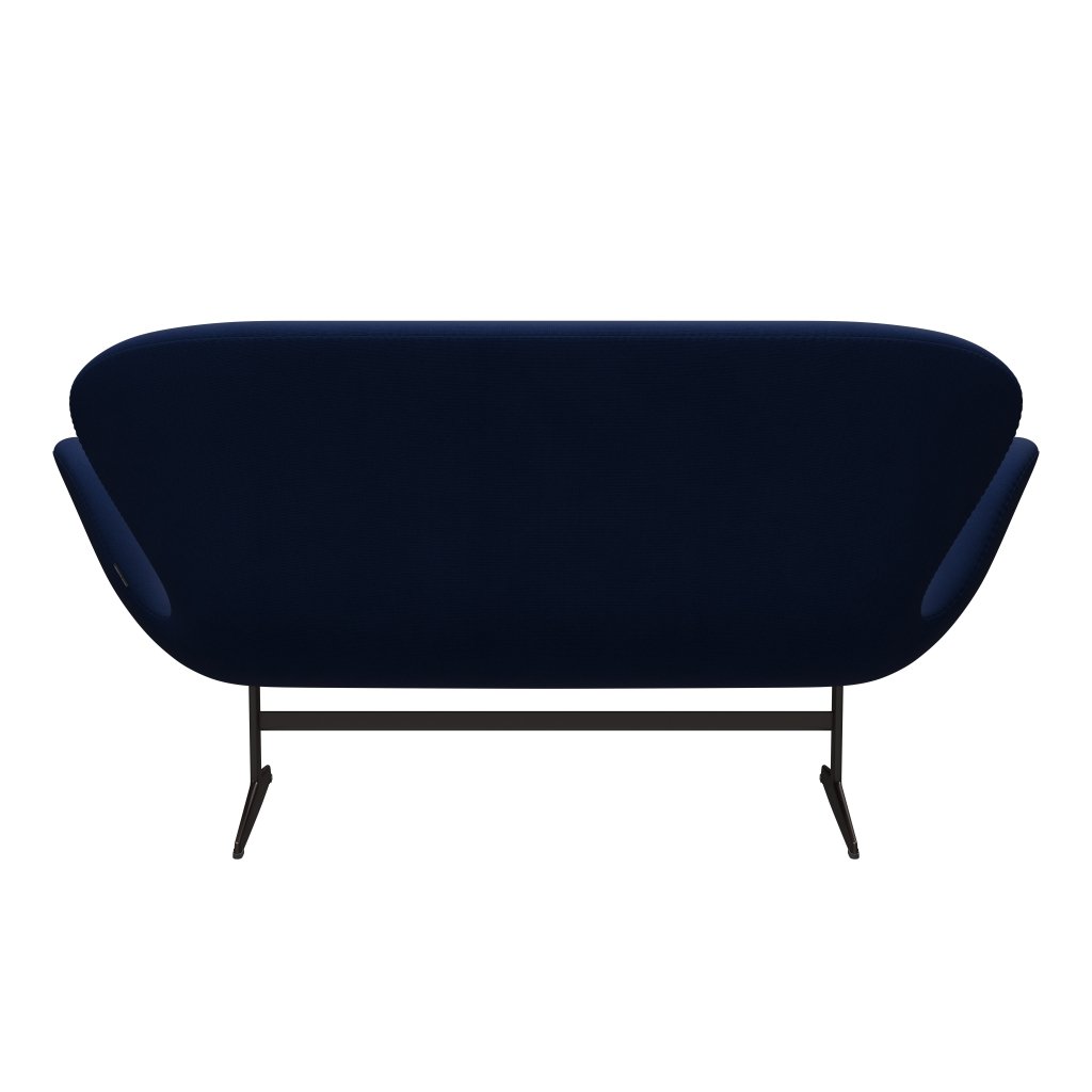 [product_category]-Fritz Hansen Swan Sofa 2 Seater, Brown Bronze/Fame Dark Blue (66071)-Fritz Hansen-3321-F66071-BBBASE-FRI-4