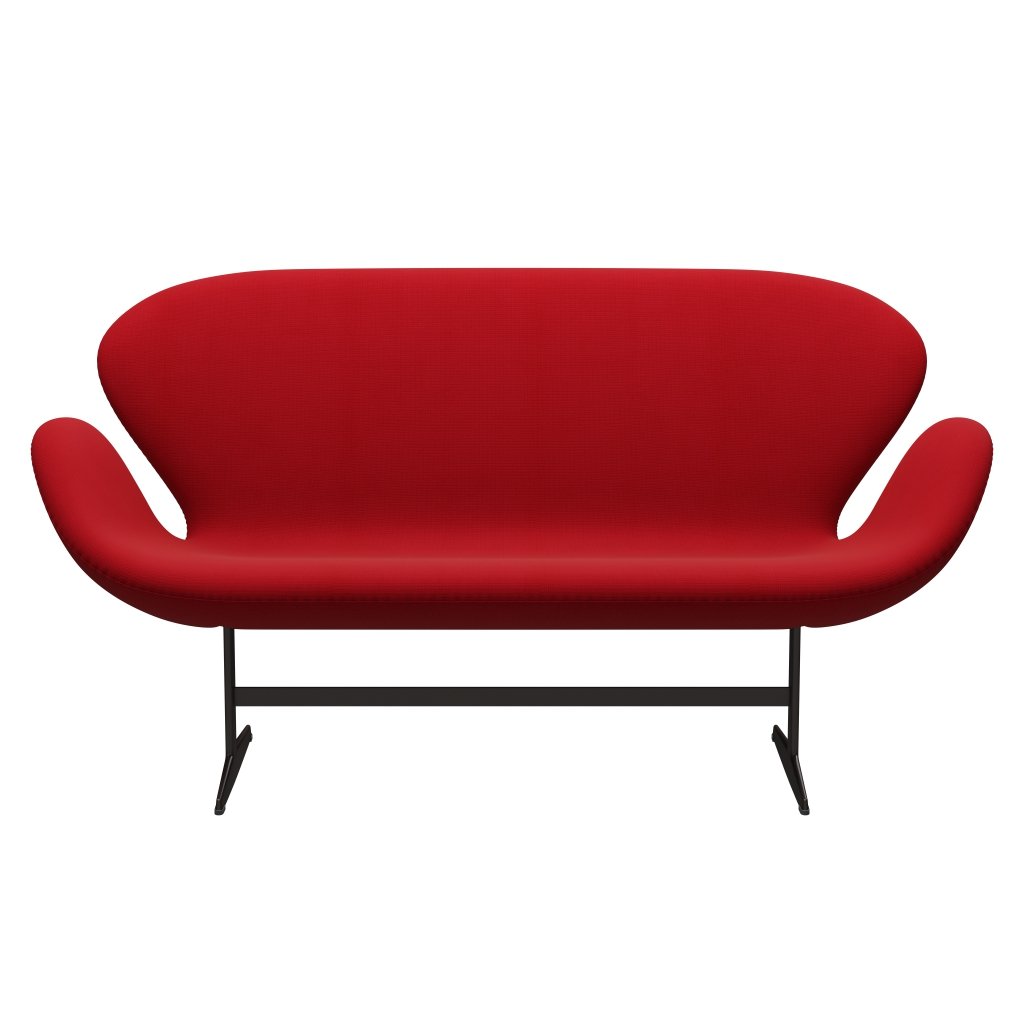 [product_category]-Fritz Hansen Swan Sofa 2 Seater, Brown Bronze/Fame Red (64089)-Fritz Hansen-3321-F64089-BBBASE-FRI-1